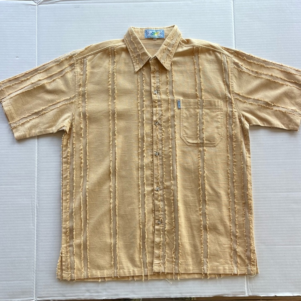 New Gen Men's Tan Short Sleeve Shirt Size XL - Picture 1 of 12